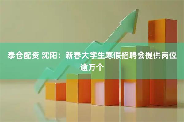 泰仓配资 沈阳：新春大学生寒假招聘会提供岗位逾万个
