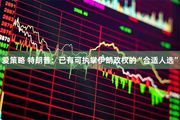 爱策略 特朗普：已有可执掌伊朗政权的“合适人选”